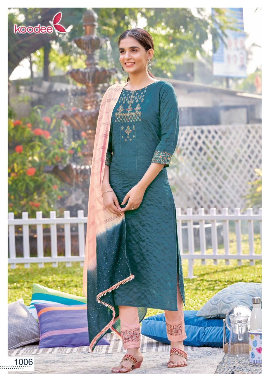 Koodee Riya 3 New Fancy Ethic Wear Designer Ready Made Suit Collection